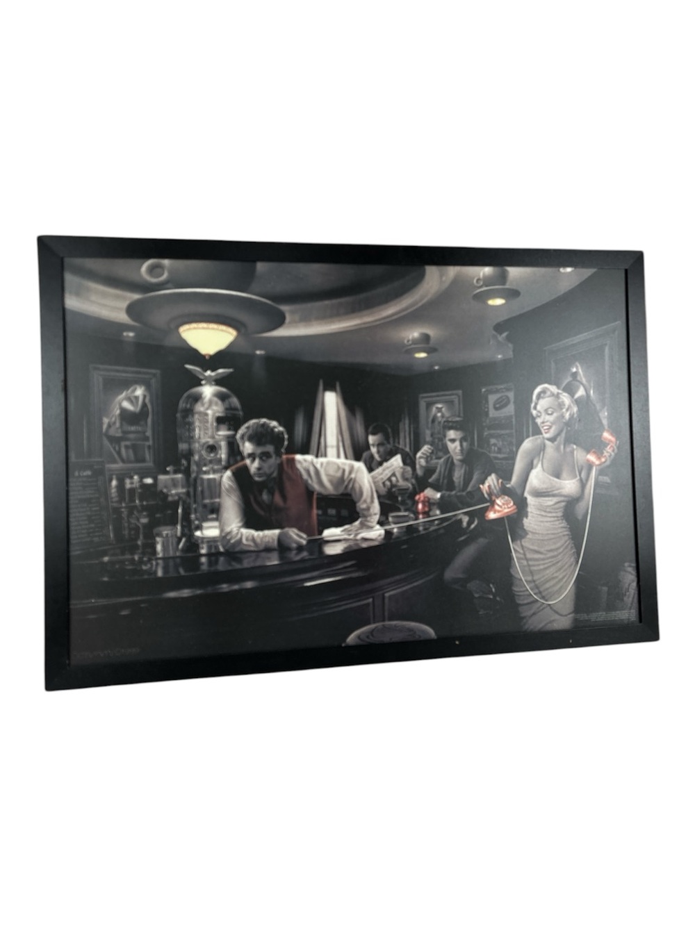 Dream Art print James Dean, Humphrey Bogart, Elvis Presley, Marilyn Monroe 29x27